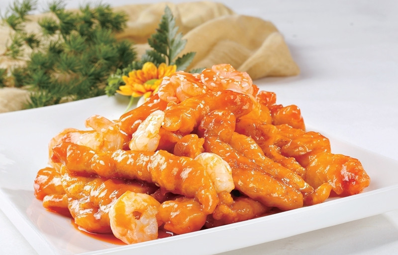 糖醋里脊炒虾仁图片