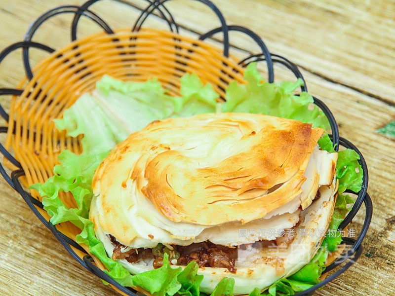 纯瘦肉腊汁肉夹馍图片