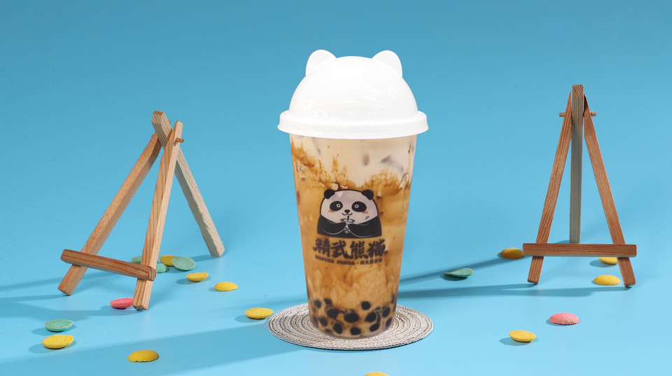招牌熊猫珍珠奶茶图片