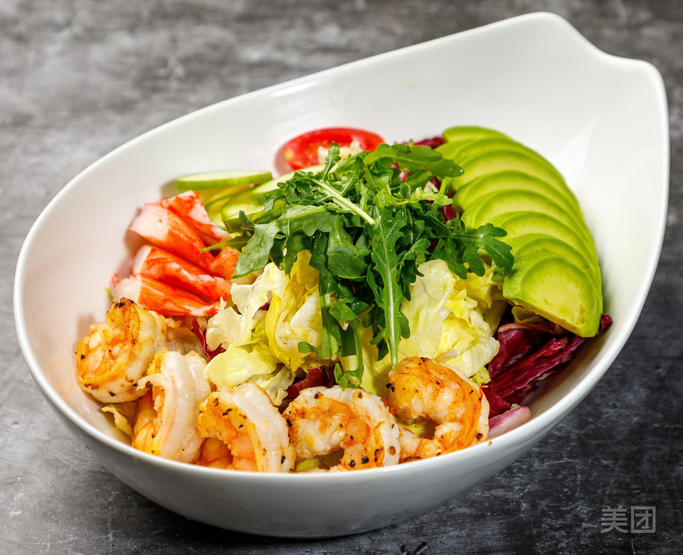 鲜虾牛油果沙拉图片