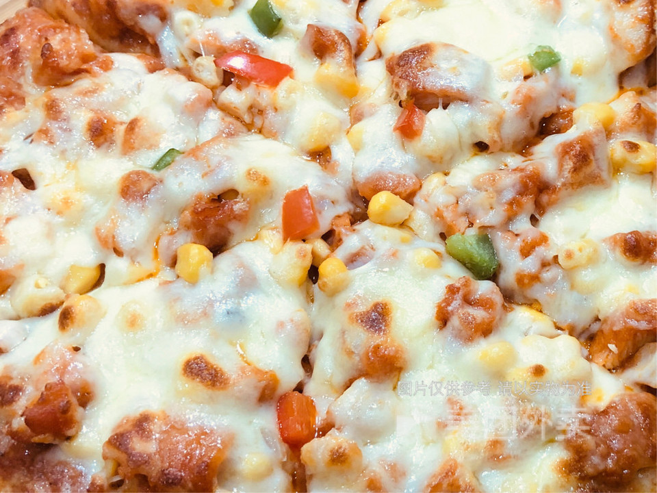 奥尔良鸡肉玉米披萨图片