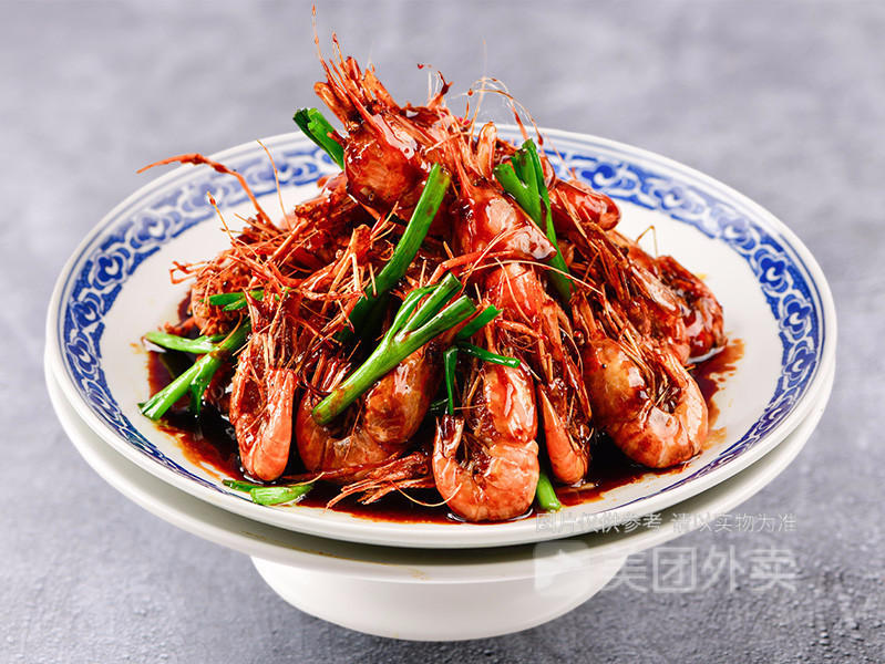 老头儿油爆虾(沼虾)图片