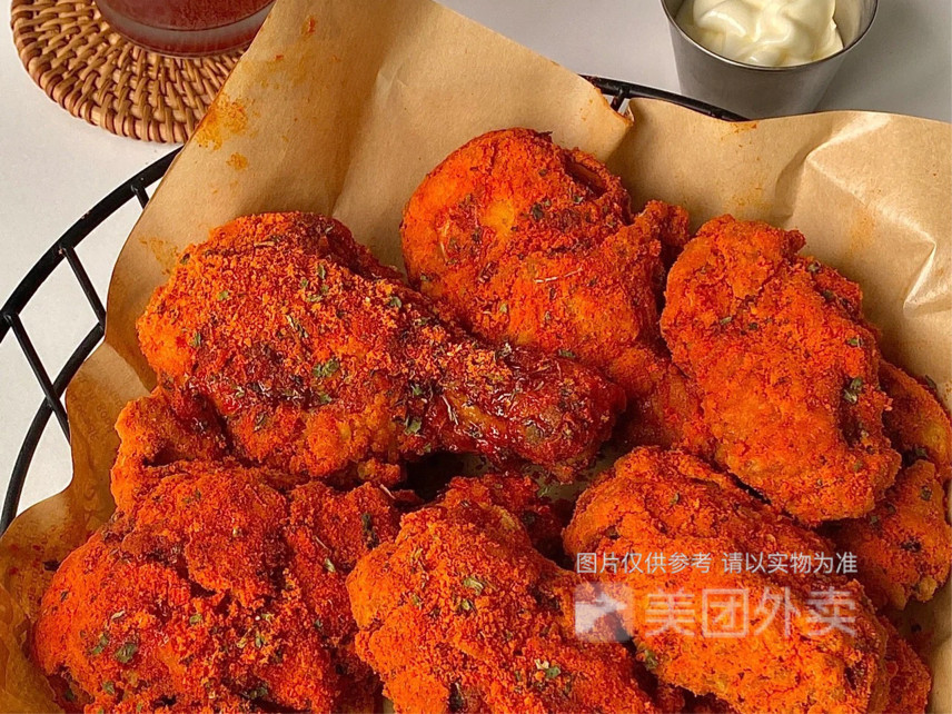 红辣芝士粉炸鸡图片