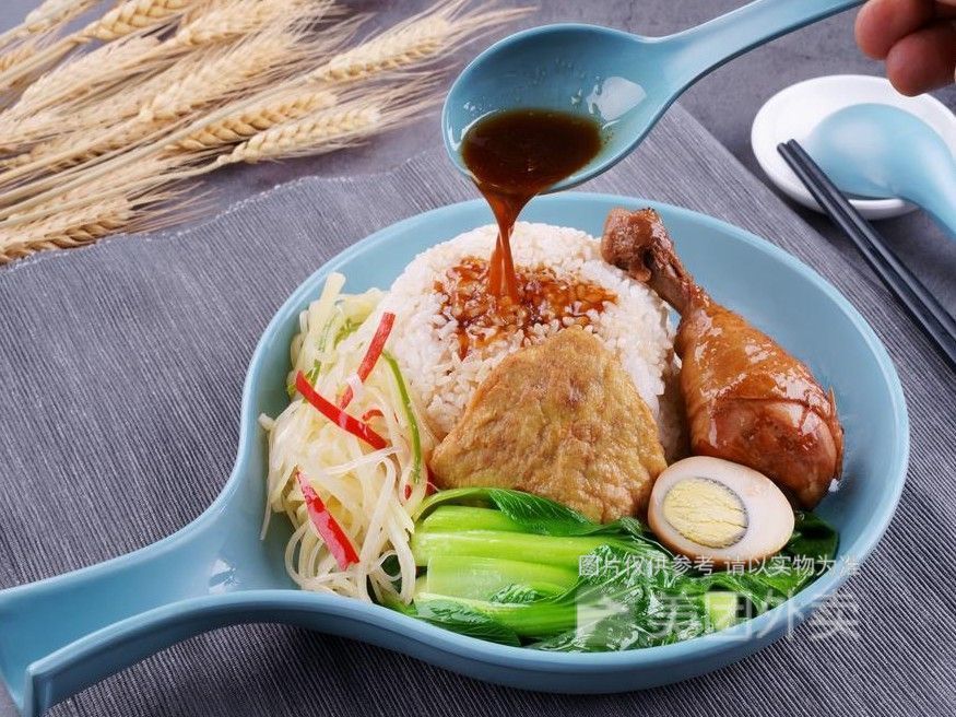 秘制鸡腿饭图片