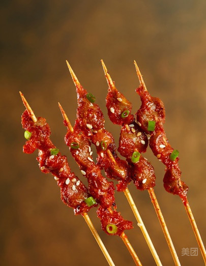 嫩嫩鸡肉串图片