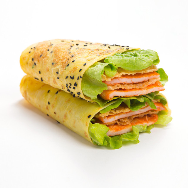 鸡蛋里脊煎饼图片