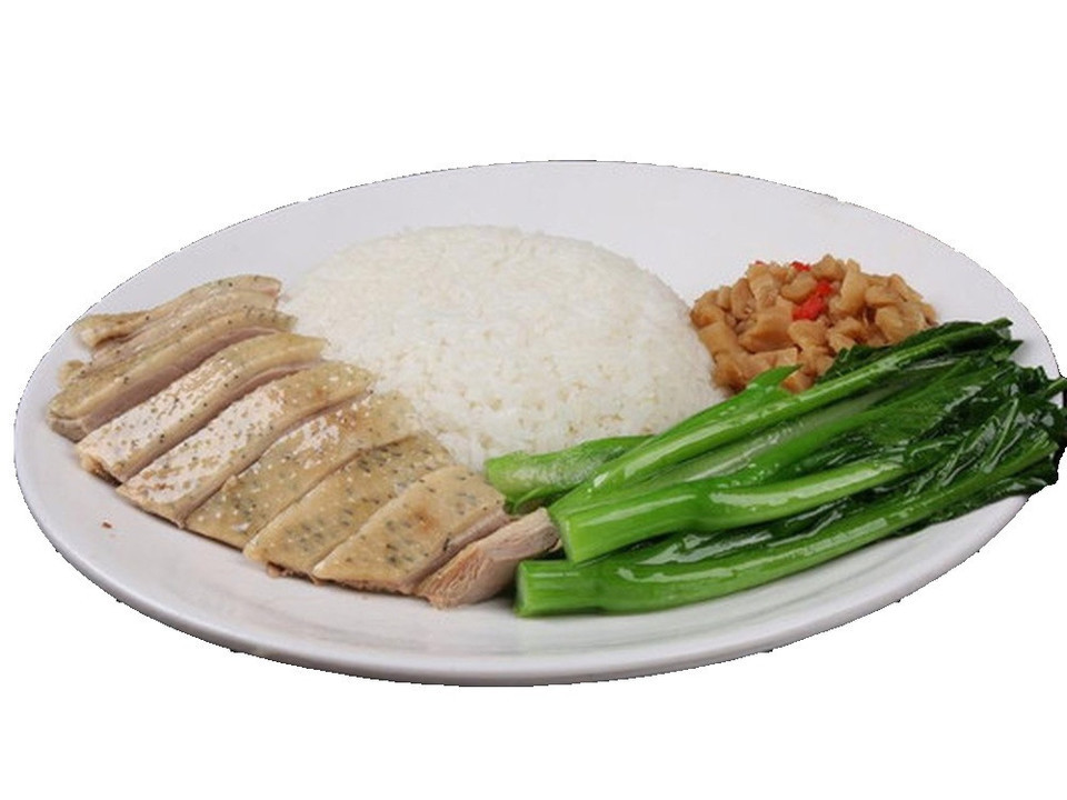 白切鸭腿饭图片