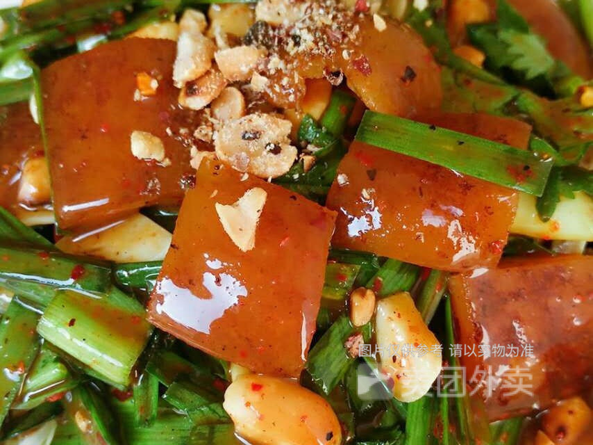 腌菜膏拌猪皮图片