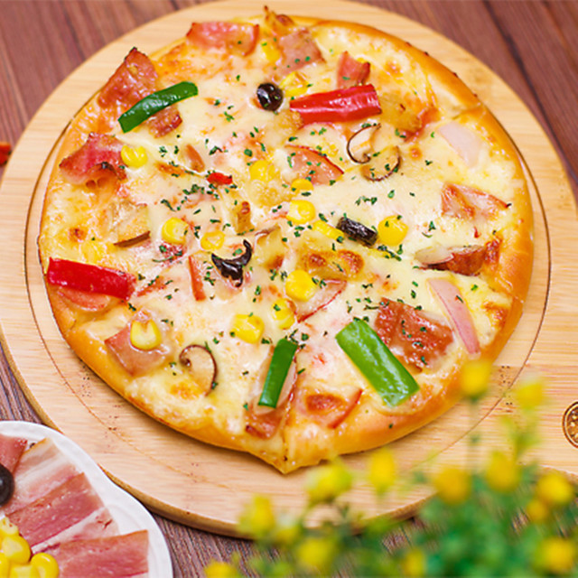 芝士培根披萨图片