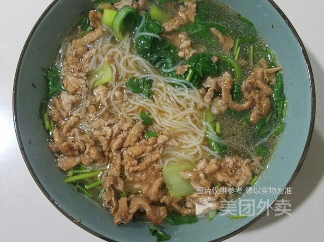 青菜肉丝粉图片