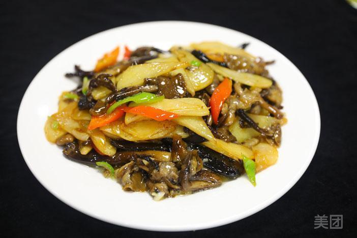 榛蘑土豆片图片