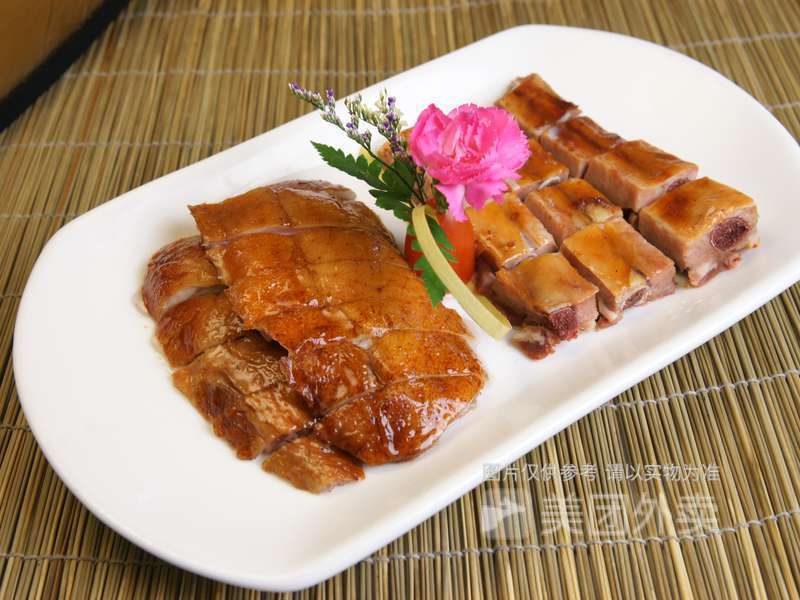 排骨拼烧鸭饭图片