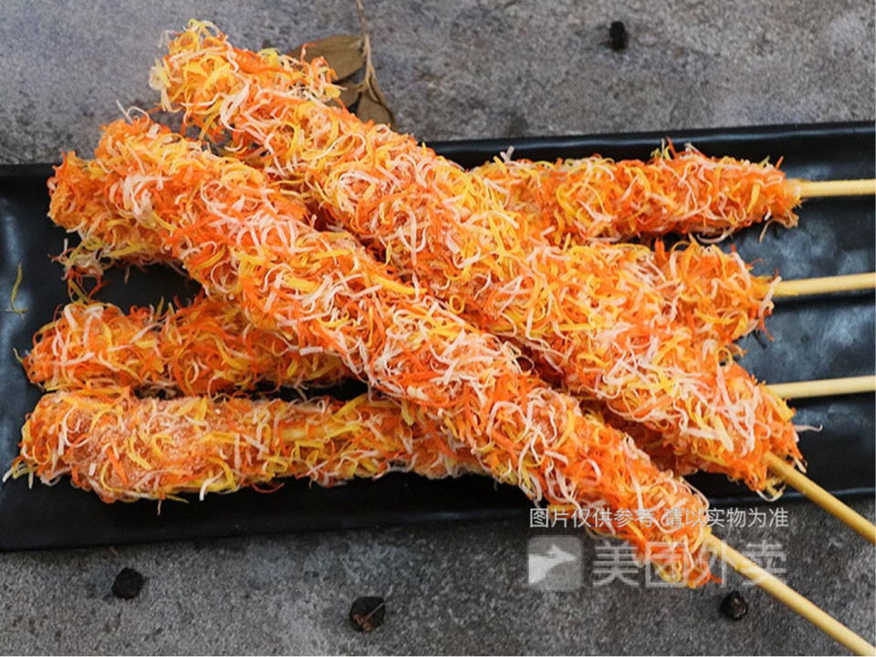 彩虹鸡肉串图片