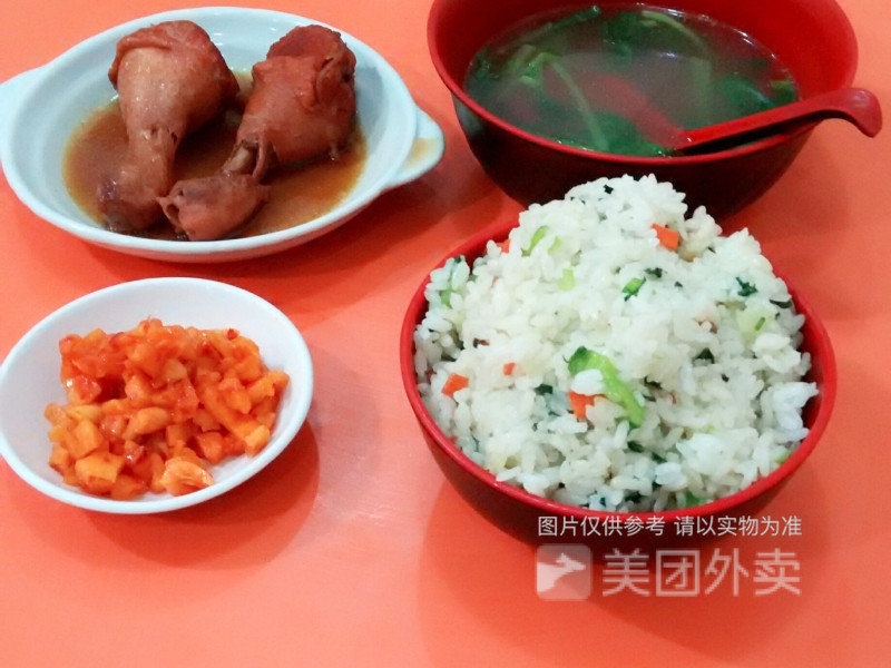 红烧鸡腿套餐图片