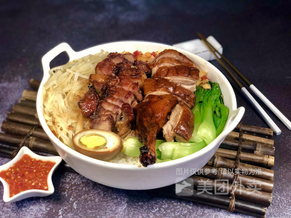 烧鸭拼叉烧图片