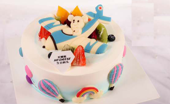 小小飞行员卡通蛋糕8英寸图片