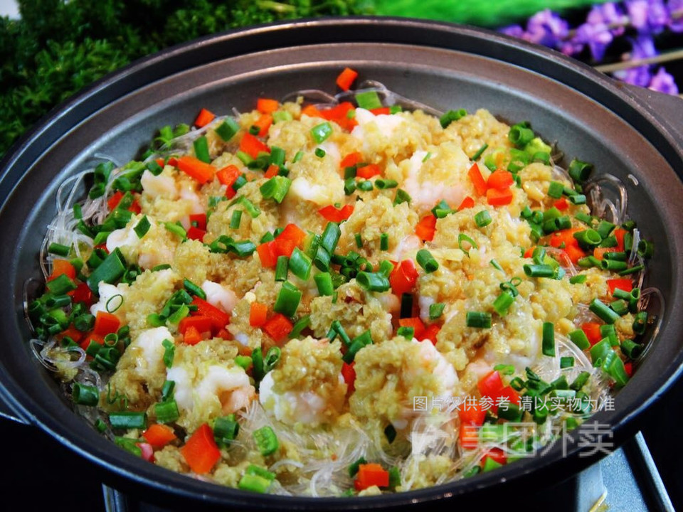 蒜蓉粉丝焗虾仁图片