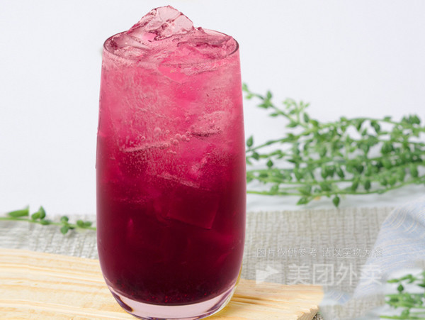 蓝莓果粒茶图片