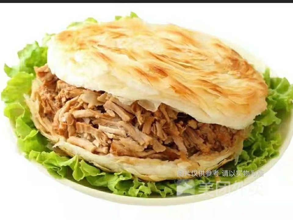 酥皮纯瘦肉夹馍图片
