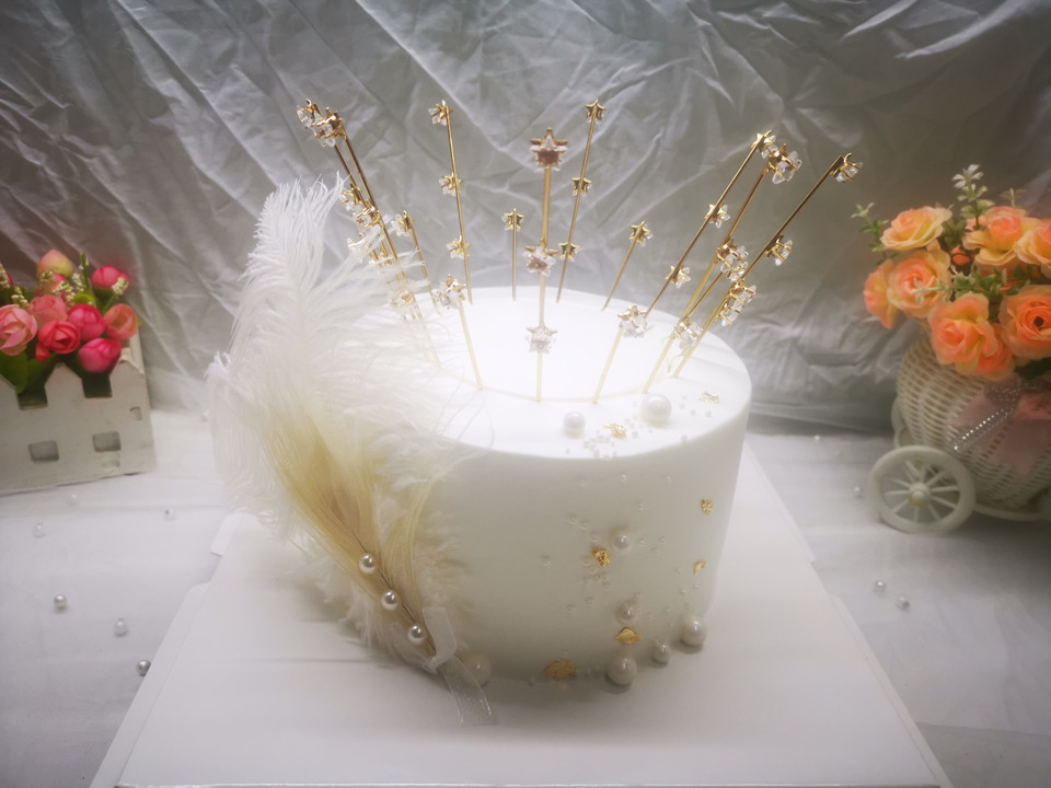 8英寸加高网红满天星皇冠蛋糕