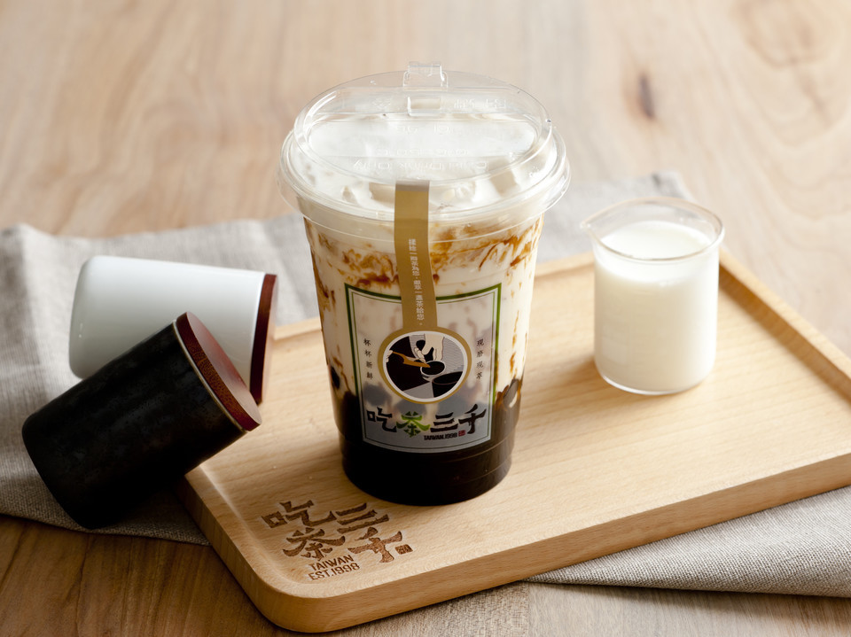 熔岩黑糖波霸鲜奶图片