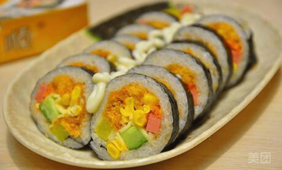 芝士玉米紫菜包饭图片