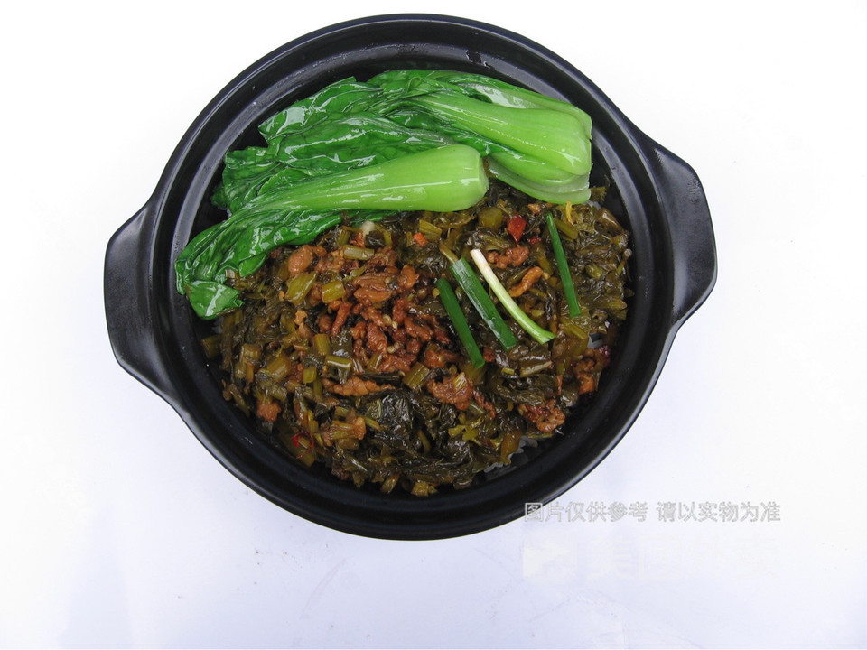 雪菜肉丝煲仔饭图片