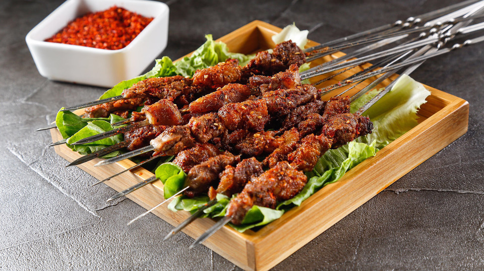 铁签烤羊肉图片