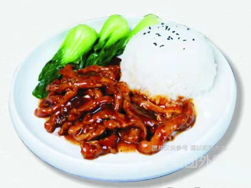 黑椒鸡柳盖饭图片