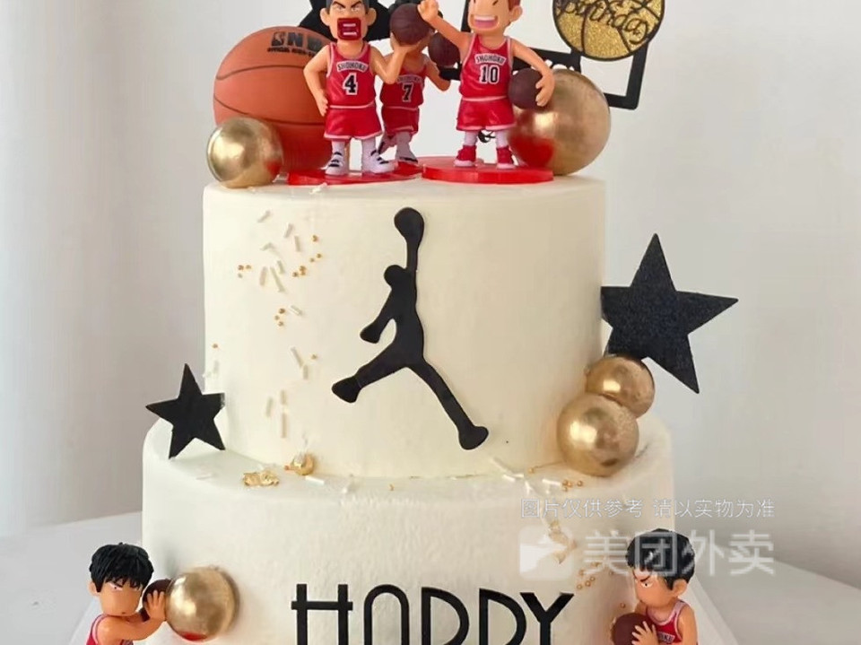 双层灌篮高手生日蛋糕图片