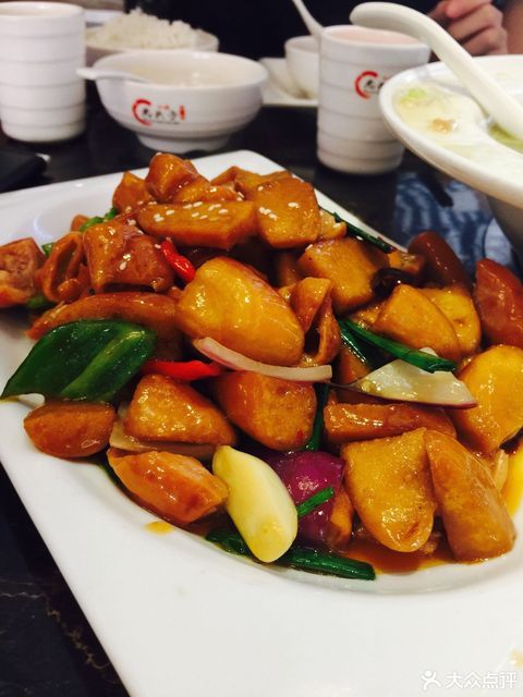 大肠炒光饼图片