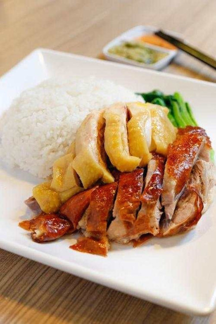 烧鸭白切鸡饭图片