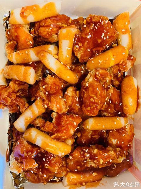 甜辣味炸鸡图片