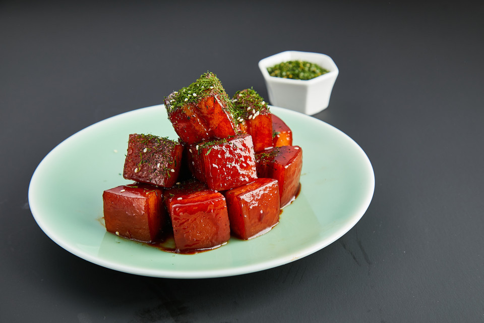 状元楼苔菜小方烤图片