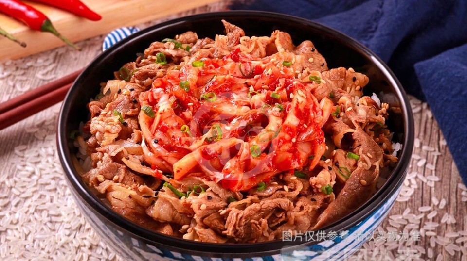 韩国泡菜牛肉井饭图片