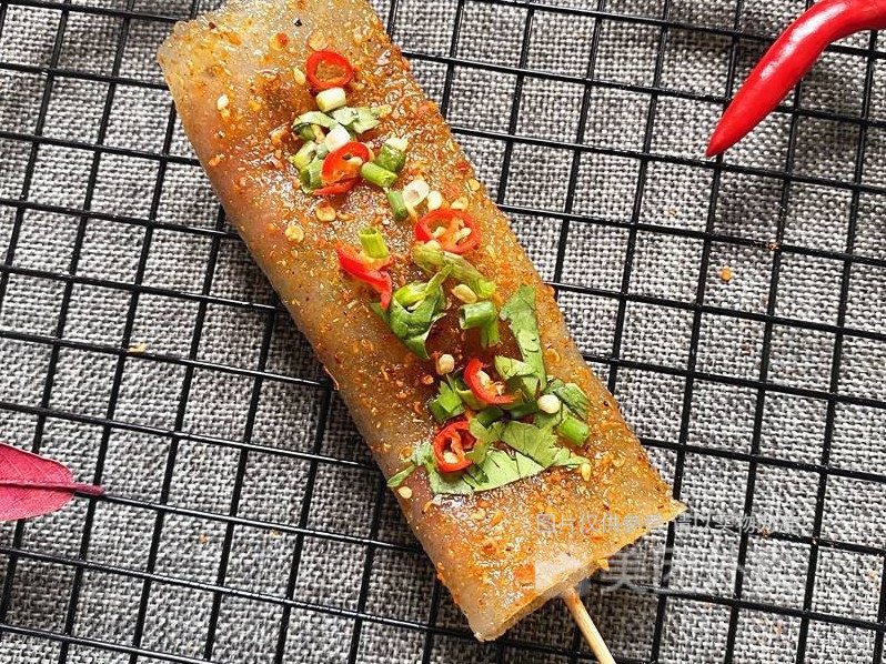 网红烤苕皮图片