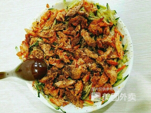 孜然味烤肉拌饭(微辣)