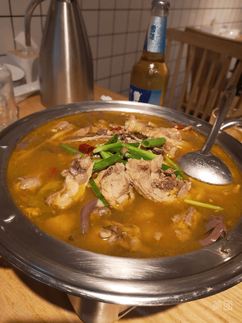 固始鹅块中锅图片