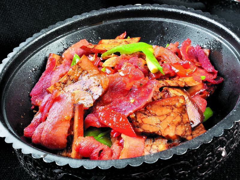 干锅培根十米饭图片