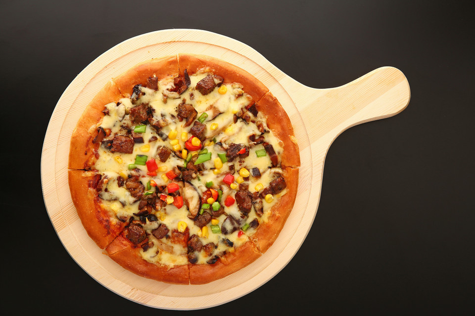 黑椒牛肉披萨图片