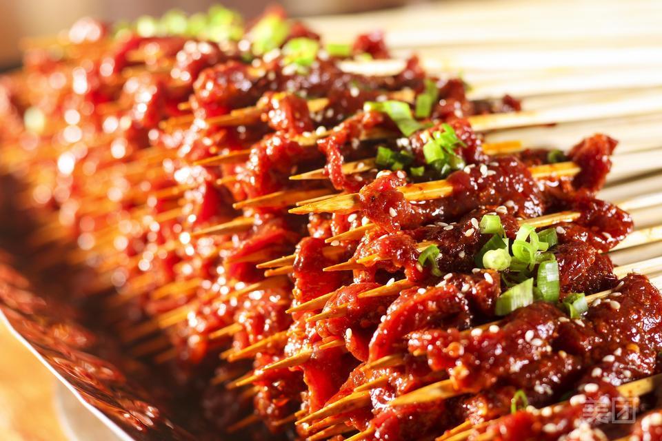 头牌秘制牛肉串图片