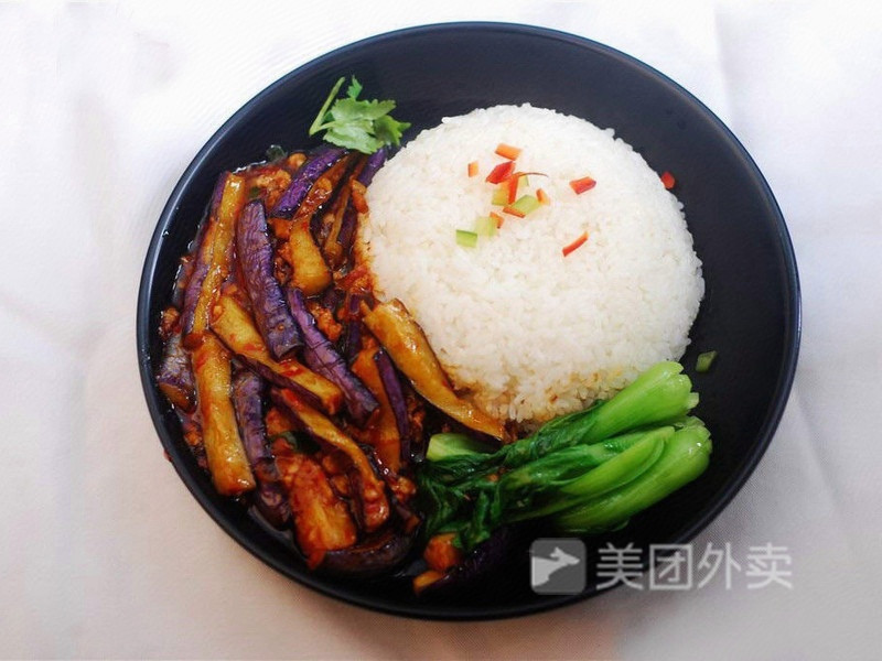肉沫茄子盖浇饭图片