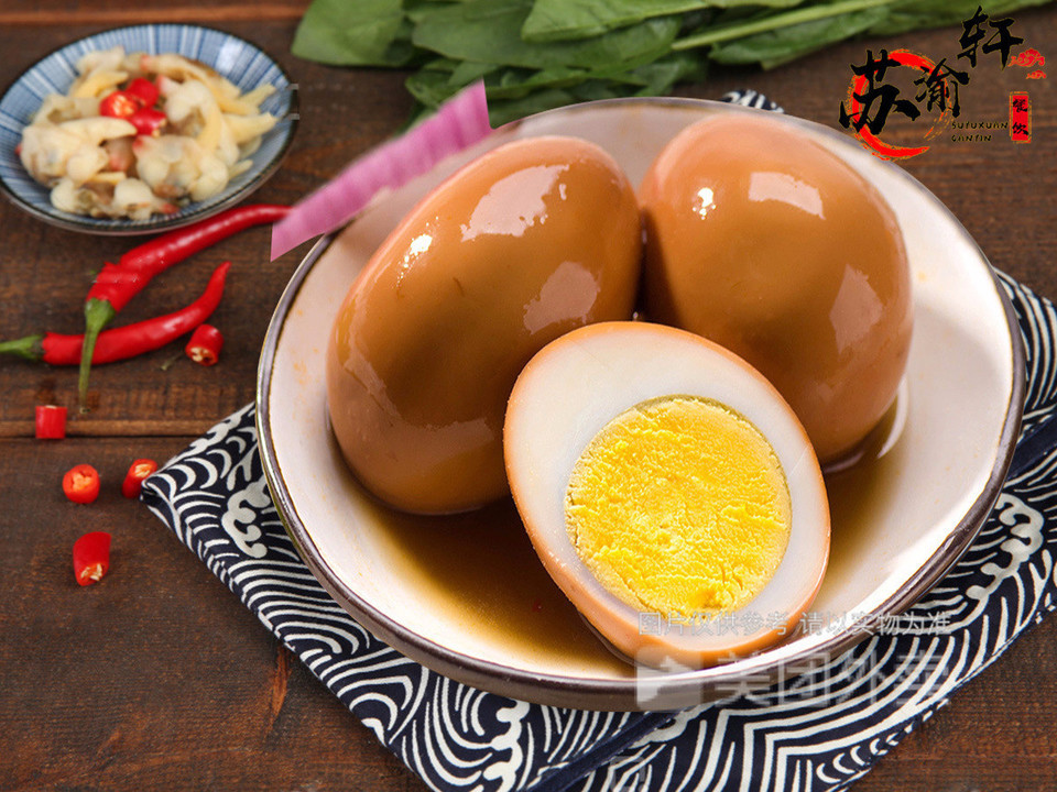 卤蛋酸辣粉图片