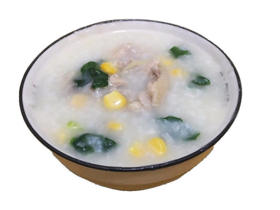 青菜玉米肉末粥图片