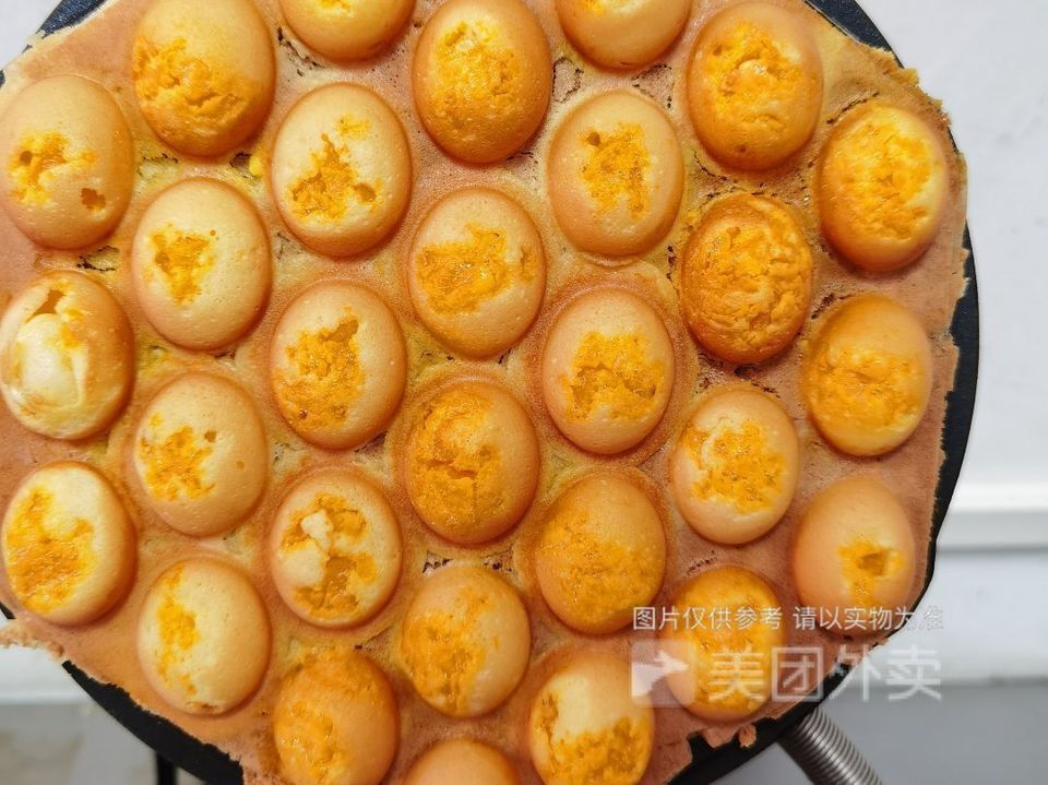 咸蛋黄鸡蛋仔图片