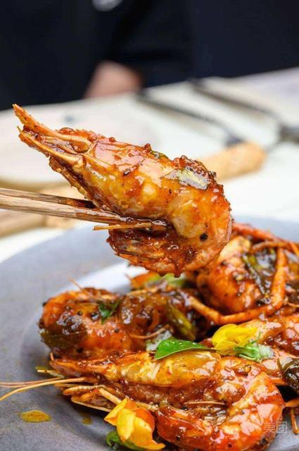 黑胡椒大头虾图片