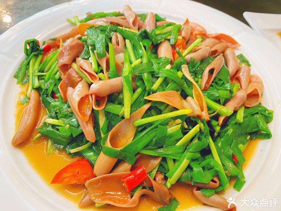 海肠炒韭菜图片