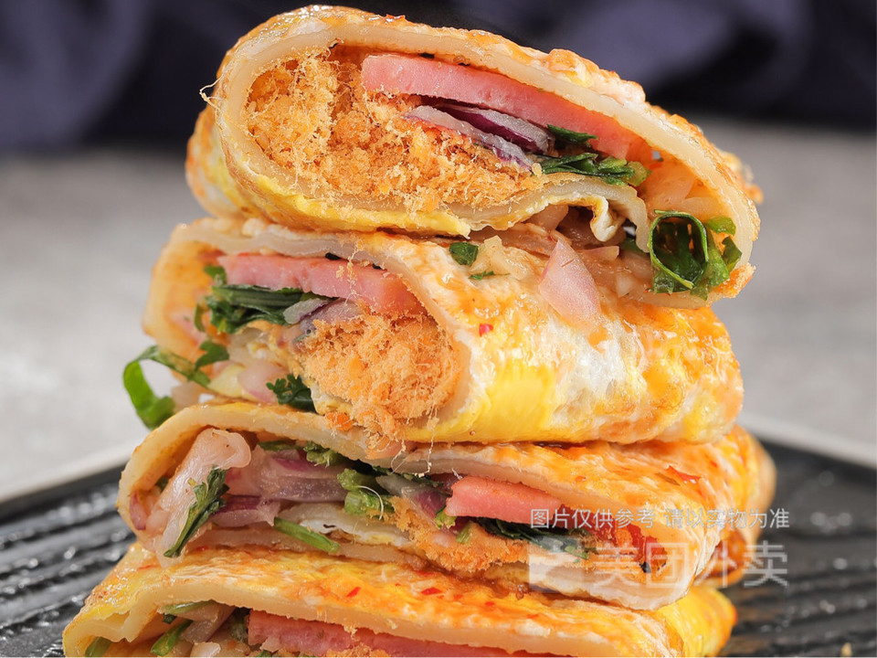 双蛋培根烤冷面双蛋蟹排烤冷面推荐菜:满麦坐烤冷面