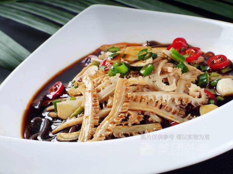 肚丝盖浇饭图片