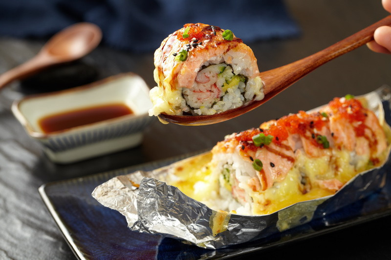 芝士焗三文鱼卷图片